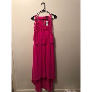 Torrid hot pink hi-low dress